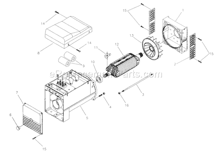 Page A Diagram and Parts List for 1415-0  Briggs and Stratton Generator